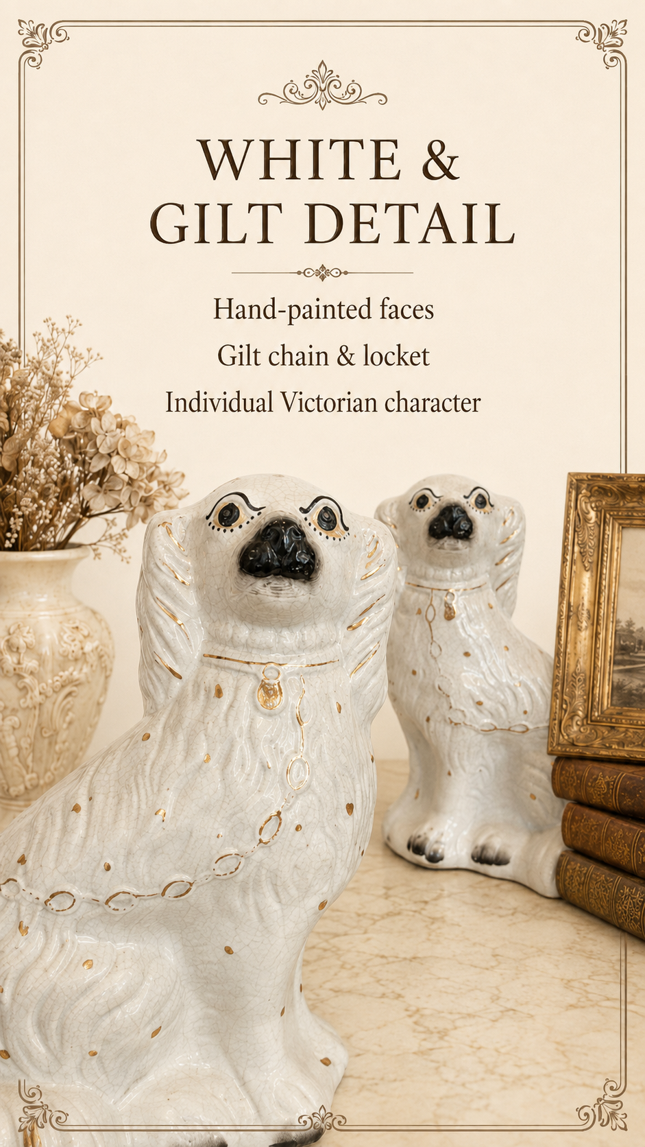 Antique Staffordshire Spaniel Dogs - Victorian Companion Pair c.1880 £125 - Image 4
